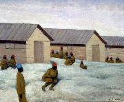 Felix Vallotton Senegalese Soldiers at the camp of Mailly, oil